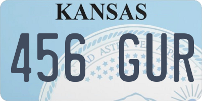 KS license plate 456GUR