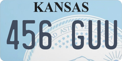 KS license plate 456GUU