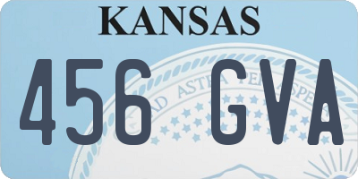 KS license plate 456GVA