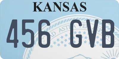 KS license plate 456GVB