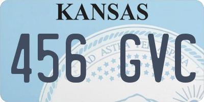 KS license plate 456GVC