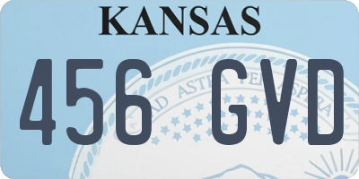 KS license plate 456GVD
