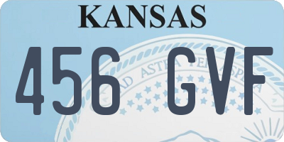 KS license plate 456GVF