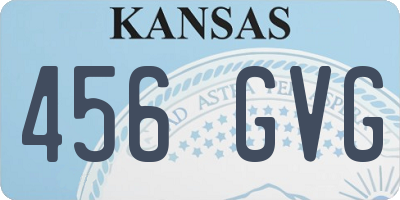 KS license plate 456GVG