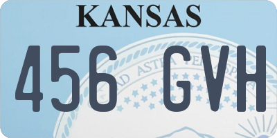 KS license plate 456GVH