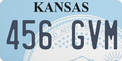 KS license plate 456GVM