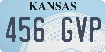 KS license plate 456GVP