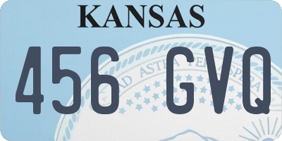 KS license plate 456GVQ