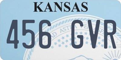 KS license plate 456GVR