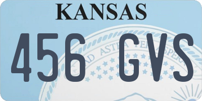 KS license plate 456GVS