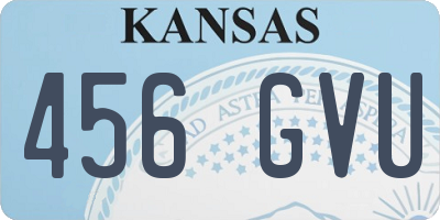 KS license plate 456GVU