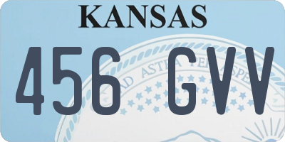 KS license plate 456GVV