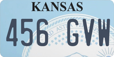 KS license plate 456GVW