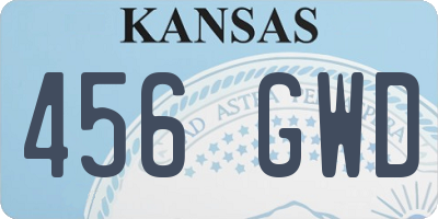KS license plate 456GWD