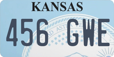 KS license plate 456GWE