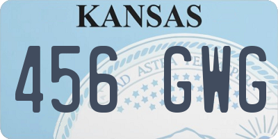 KS license plate 456GWG