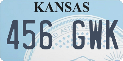 KS license plate 456GWK