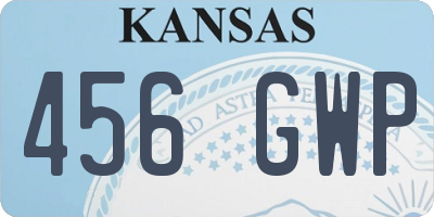 KS license plate 456GWP