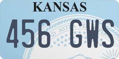 KS license plate 456GWS