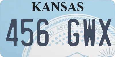KS license plate 456GWX
