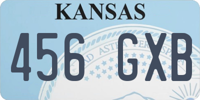 KS license plate 456GXB