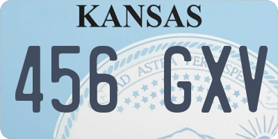 KS license plate 456GXV