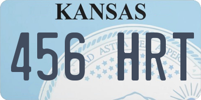 KS license plate 456HRT