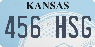 KS license plate 456HSG