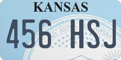 KS license plate 456HSJ