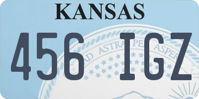 KS license plate 456IGZ