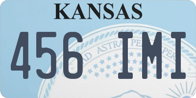 KS license plate 456IMI