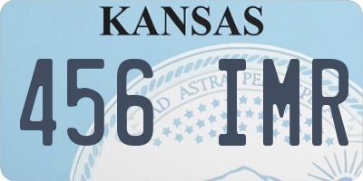 KS license plate 456IMR
