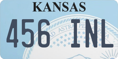 KS license plate 456INL