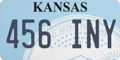 KS license plate 456INY