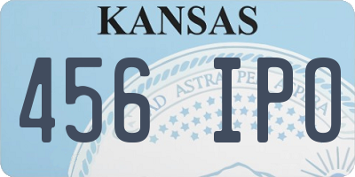 KS license plate 456IPO