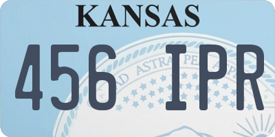 KS license plate 456IPR