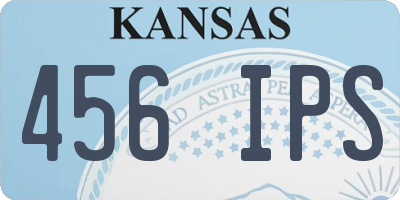 KS license plate 456IPS
