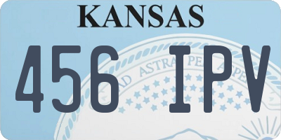 KS license plate 456IPV