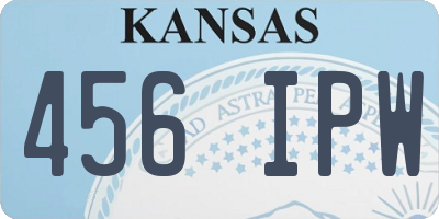 KS license plate 456IPW