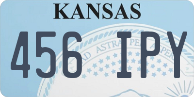KS license plate 456IPY