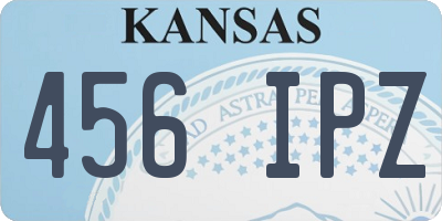 KS license plate 456IPZ