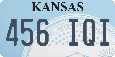KS license plate 456IQI