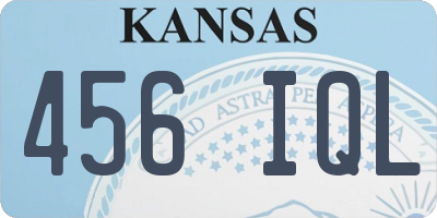 KS license plate 456IQL