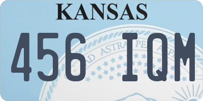 KS license plate 456IQM