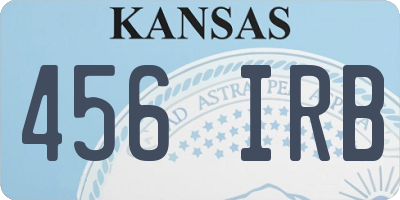 KS license plate 456IRB