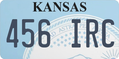 KS license plate 456IRC