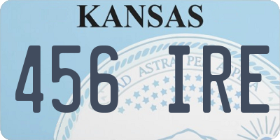 KS license plate 456IRE