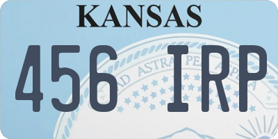 KS license plate 456IRP