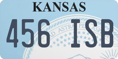 KS license plate 456ISB