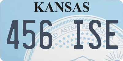 KS license plate 456ISE